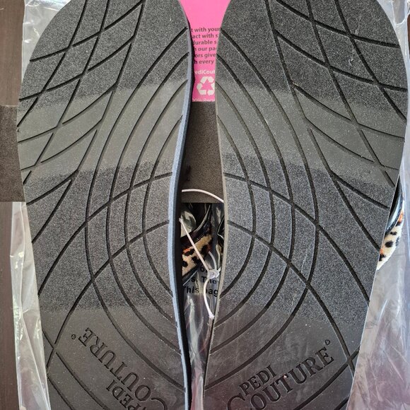 PediCouture On-the-Go - Leopard Pedicure sandal with rubber sole - Picture 2 of 3